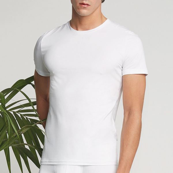 Maglia Girocollo Manica Corta Uomo Cotonella Bianco AU374_00001