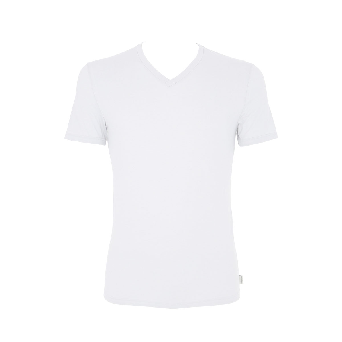 Maglia Scollo V Manica Corta Uomo Cotonella Bianco AU375_00001_2