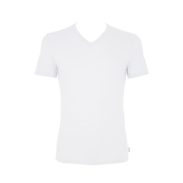 Maglia Scollo V Manica Corta Uomo Cotonella Bianco AU375_00001_2