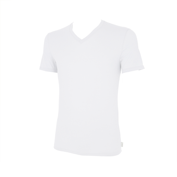 Maglia Scollo V Manica Corta Uomo Cotonella Bianco AU375_00001_3