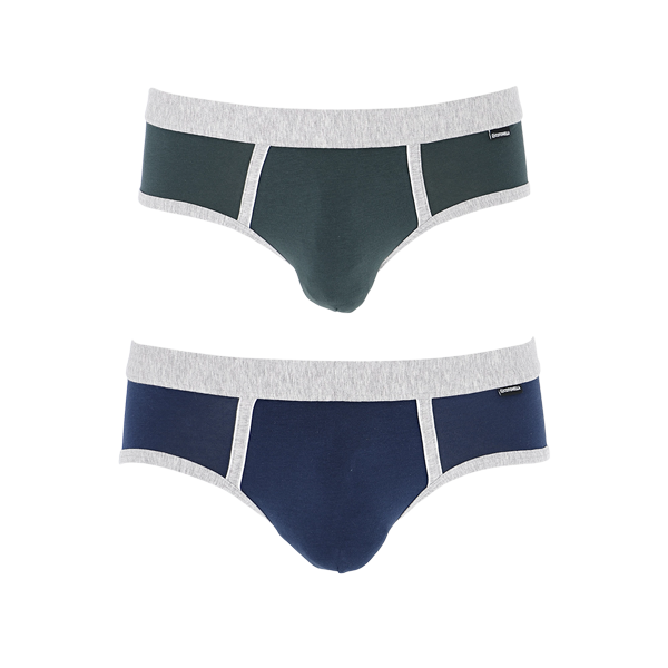 2 Slip Uomo Cotonella Ass Blu Verde AU378K2_00100_2