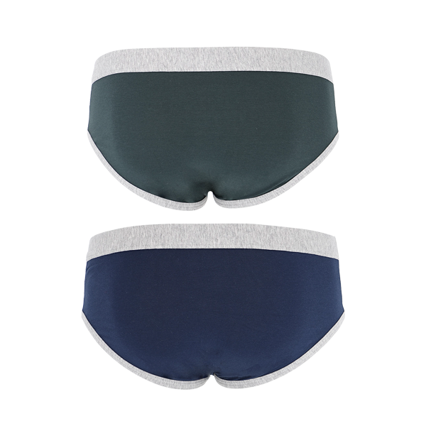 2 Slip Uomo Cotonella Ass Blu Verde AU378K2_00100_4