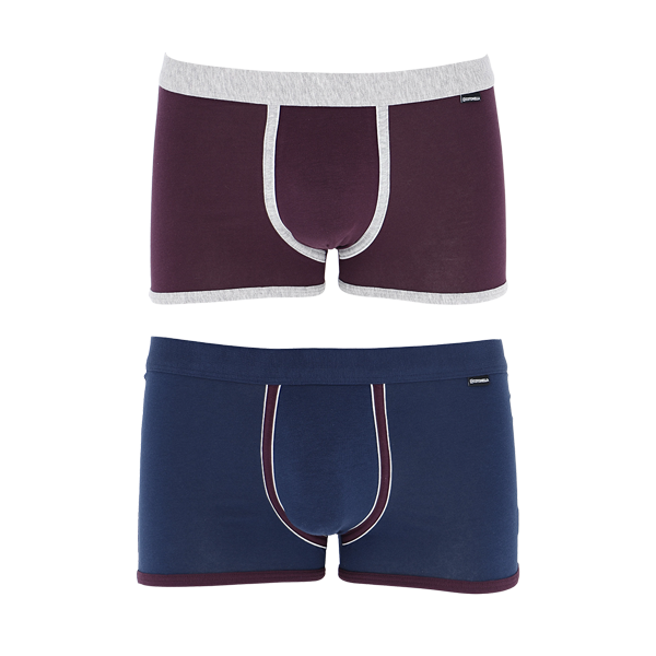 2 Short Uomo Cotonella Ass Blu Bordeau AU379K2_0A100_3