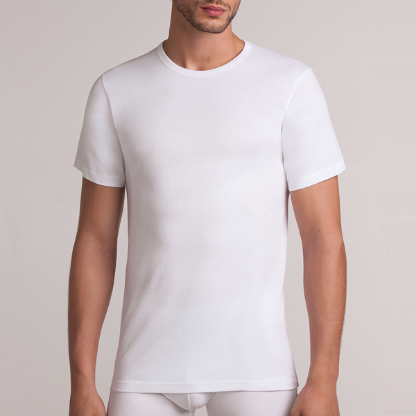 3 Maglia Girocollo Manica Corta Uomo Cotonella Bianco AU421K3_00001