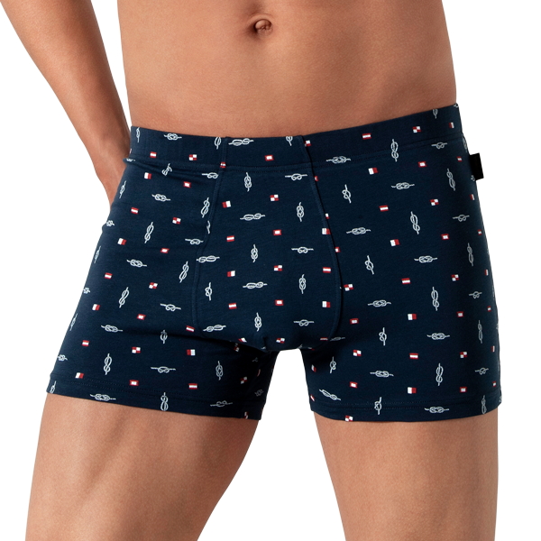 Short Uomo Cotonella Stampa Blu Scur AU423_STBLS