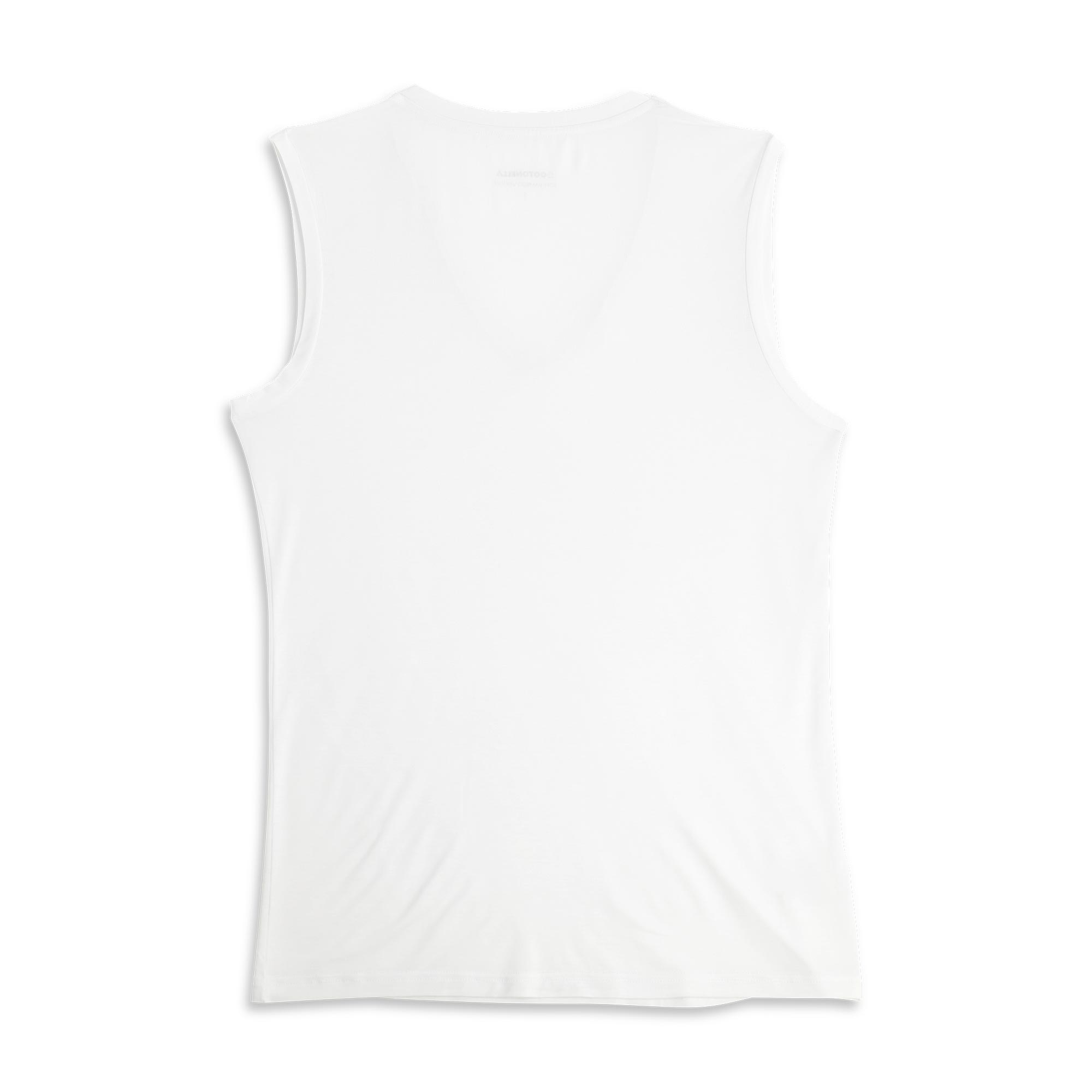 Smanicato Scollo A V Uomo Cotonella Bianco AU438_00001_4
