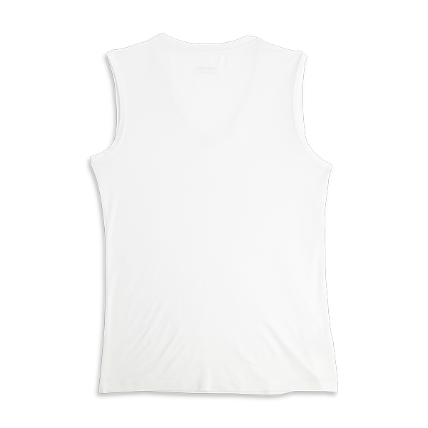 Smanicato Scollo A V Uomo Cotonella Bianco AU438_00001_4