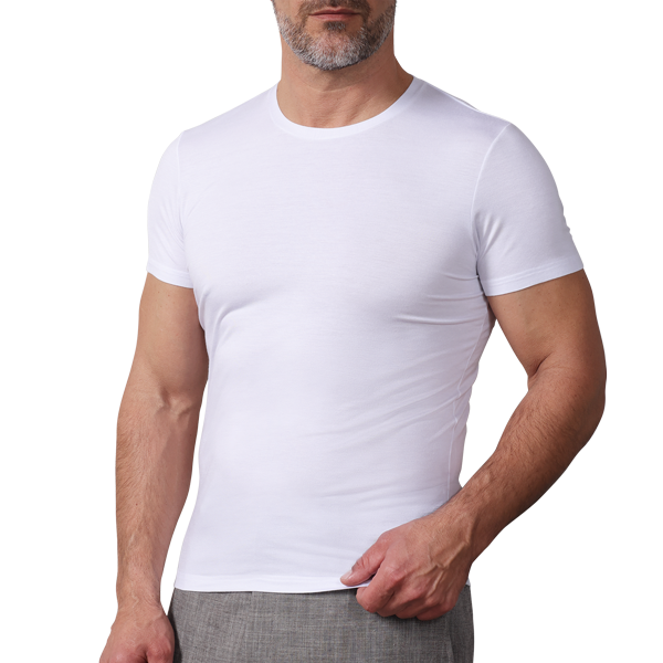 Maglia Girocollo Manica Corta Uomo Cotonella Bianco AU439_00001