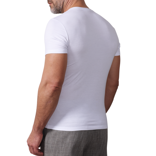 Maglia Girocollo Manica Corta Uomo Cotonella Bianco AU439_00001_2