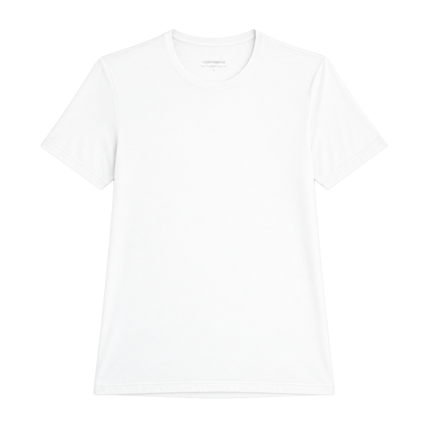 Maglia Girocollo Manica Corta Uomo Cotonella Bianco AU439_00001_3