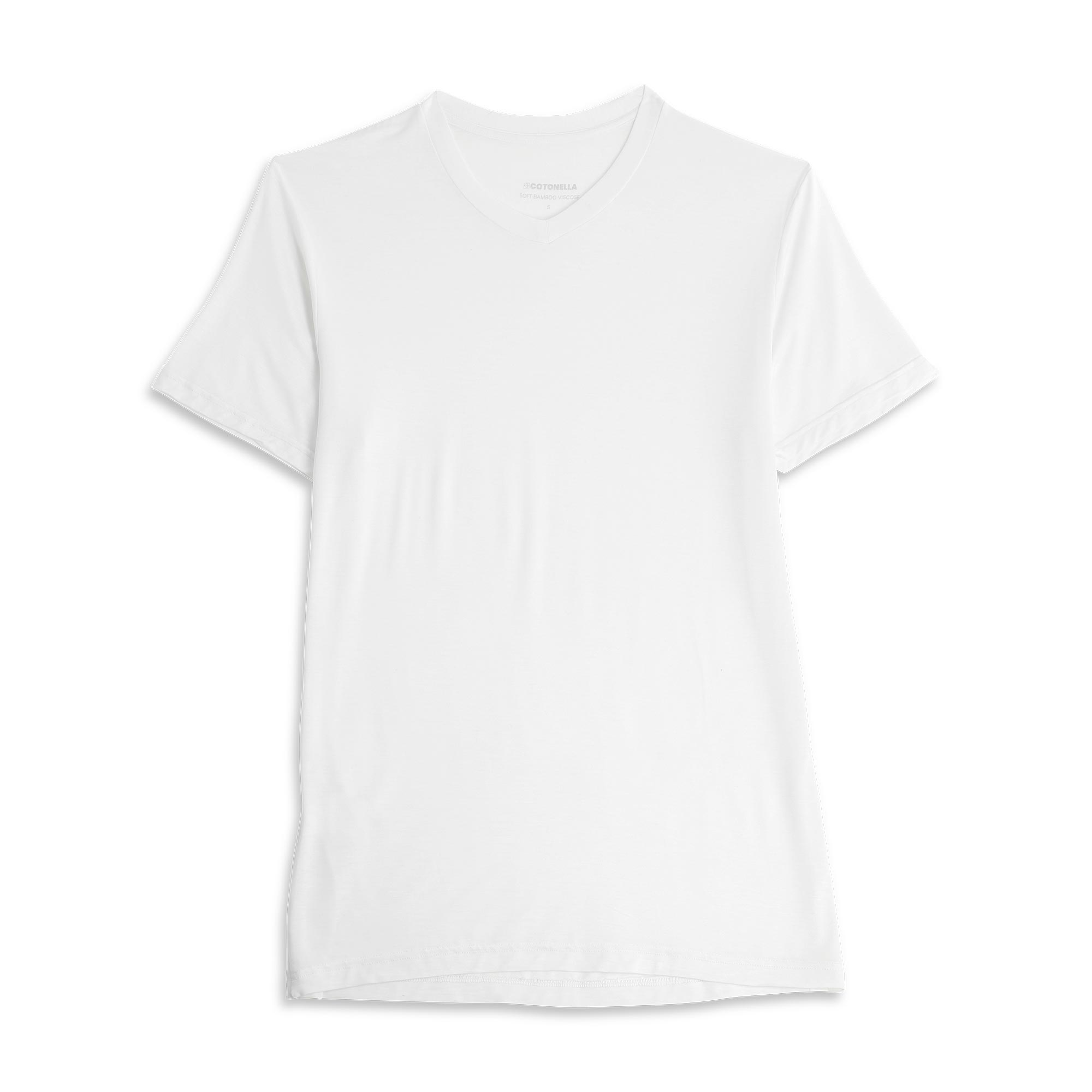 Maglia Scollo V Manica Corta Uomo Cotonella Bianco AU440_00001_3