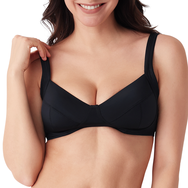 Reggiseno Senza Ferretto - Viola Donna Cotonella Nero CD053_00002
