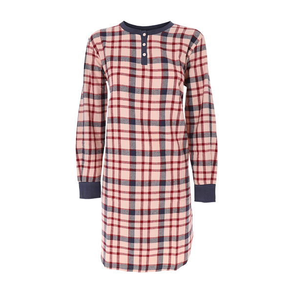Camicia Da Notte Serafino M/l Donna Cotonella Rosa DDC22_RAS04