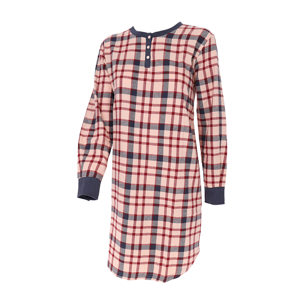 Camicia Da Notte Serafino M/l Donna Cotonella Rosa DDC22_RAS04_2