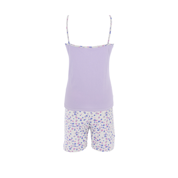 Canotta S/s + Shorts Donna Cotonella Lilla DDC76_00087_3