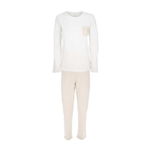 Pigiama Girocollo M/l + Pant. Lungo Donna Cotonella Bianco DDD41_00001