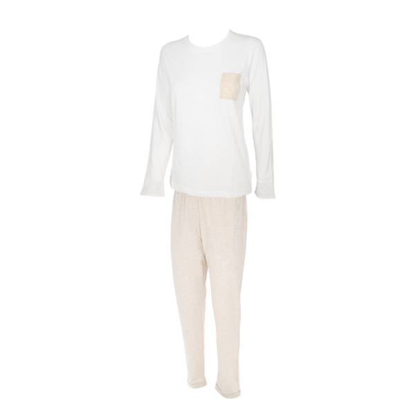 Pigiama Girocollo M/l + Pant. Lungo Donna Cotonella Bianco DDD41_00001_2