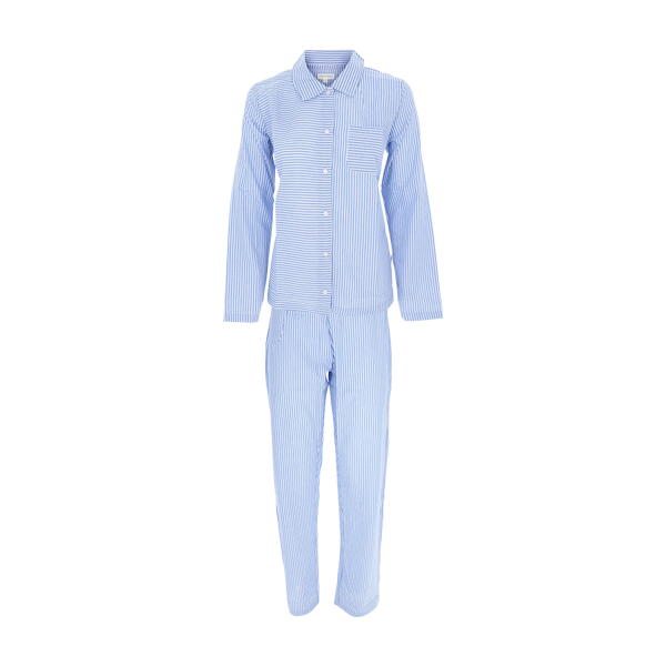 Pigiama Aperto M/l + Pant. Lungo Donna Cotonella Azzurro DDD54_00005