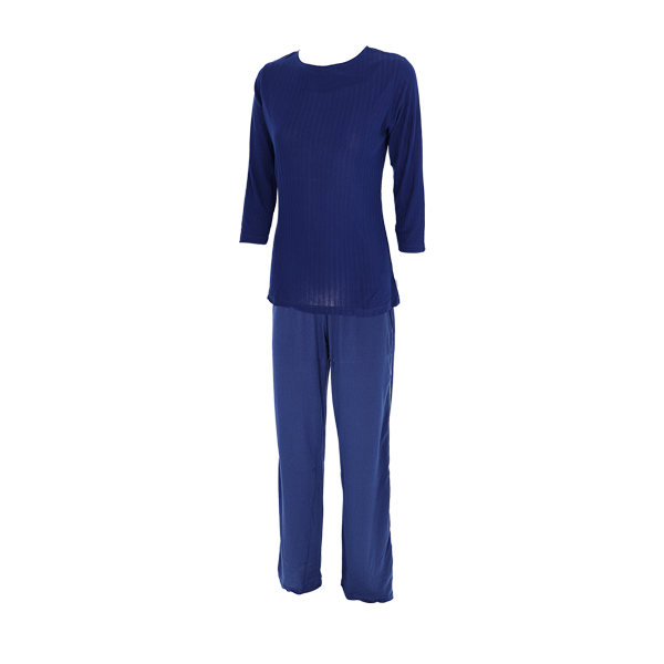 Pigiama Manica 3/4 + Pant. Lungo Donna Cotonella Blu DDD56_BL014_3