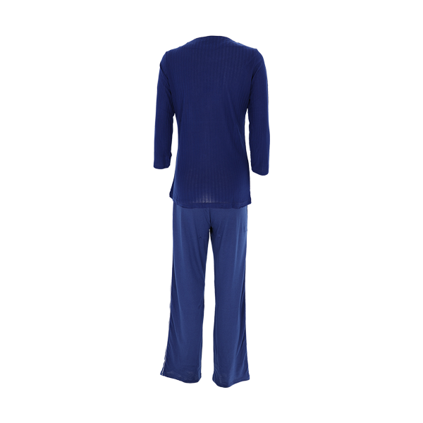 Pigiama Manica 3/4 + Pant. Lungo Donna Cotonella Blu DDD56_BL014_4