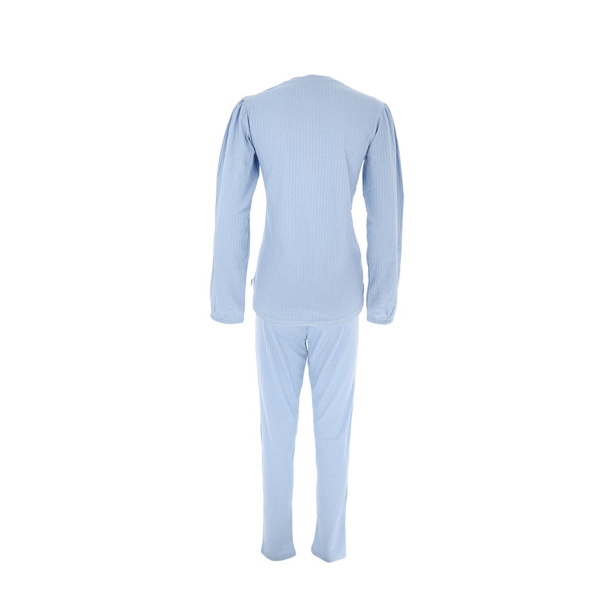Pigiama Aperto M/l+pant.lungo Donna Cotonella Azzurro DDE15_AC005_4