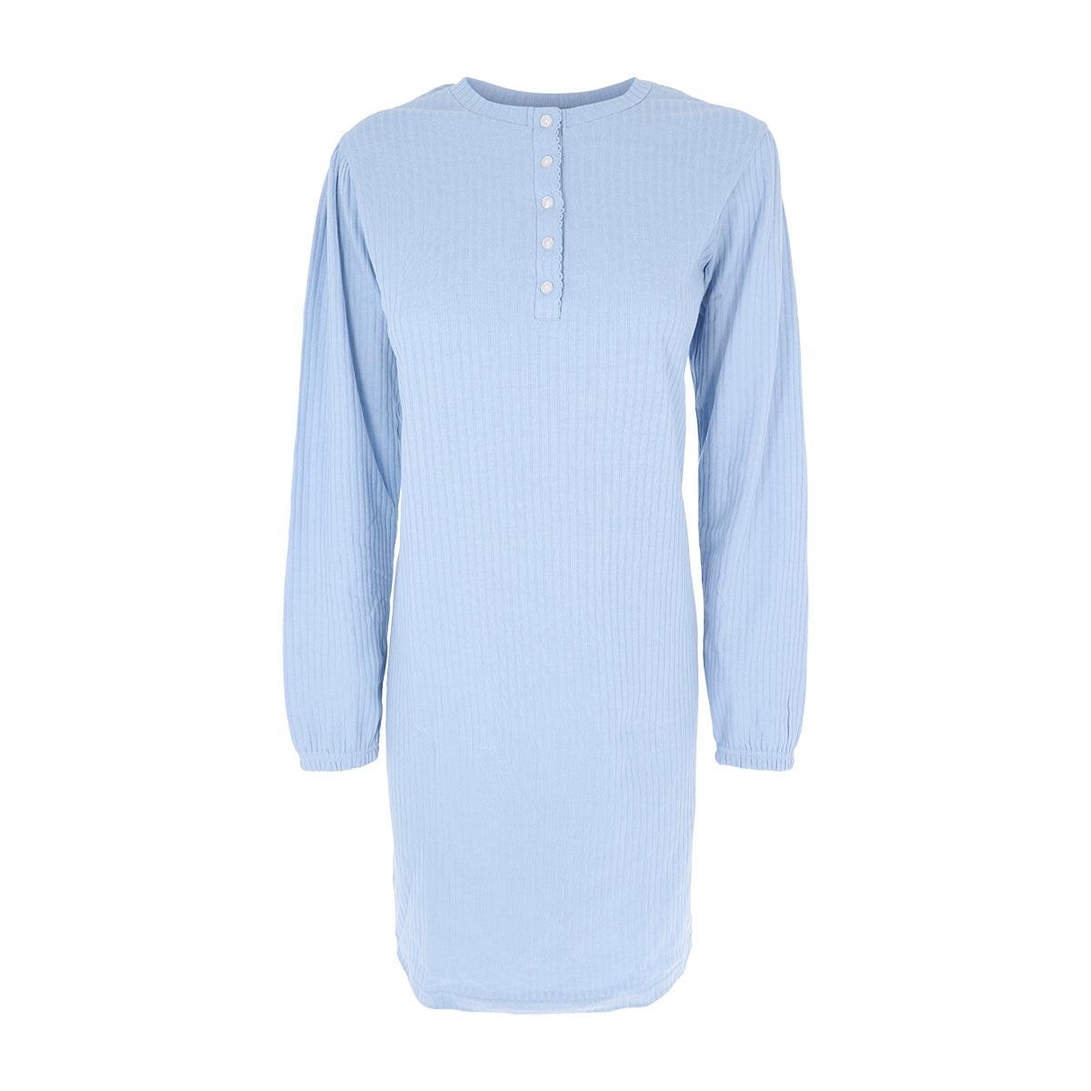 Camicia Da Notte Serafino M/l Donna Cotonella Azzurro DDE16_AC005