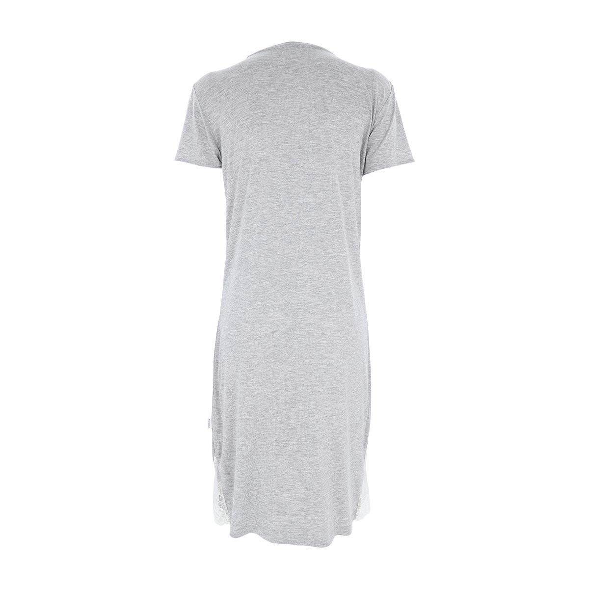 Camicia Da Notte Aperta Manica Corta Donna Cotonella Grigio Melange DDE46_00113_4