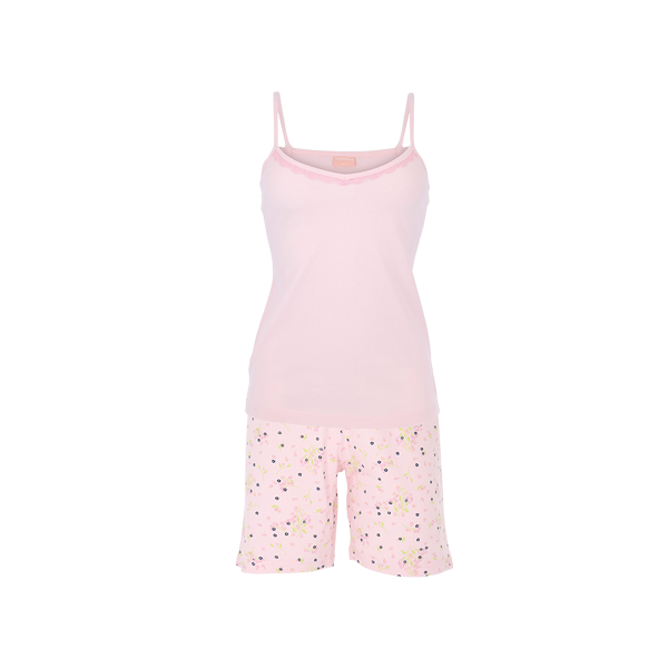 Pigiama Con Top+shorts Donna Cotonella Rosa DDF01_00004_2