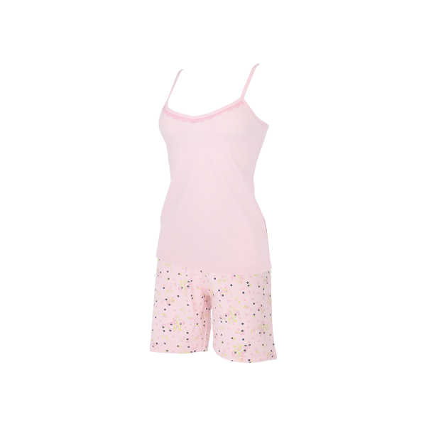 Pigiama Con Top+shorts Donna Cotonella Rosa DDF01_00004_3