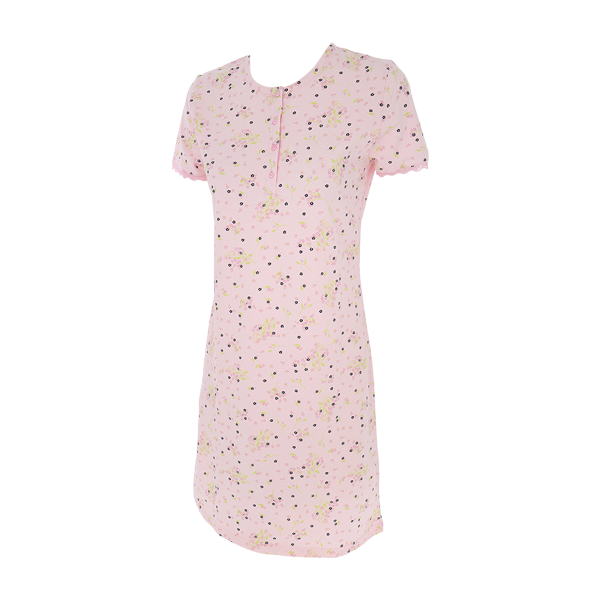 Camicia Da Notte Serafino Manica Corta Donna Cotonella Rosa DDF04_00004_2