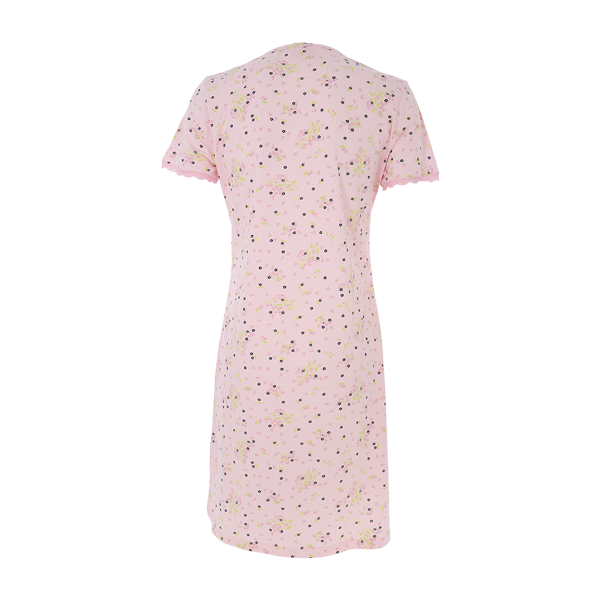 Camicia Da Notte Serafino Manica Corta Donna Cotonella Rosa DDF04_00004_3