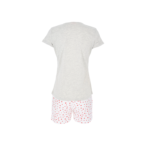 Pigiama Serafino Manica Corta+shorts Donna Cotonella Grigio Chiaro M DDF23_ME013_4