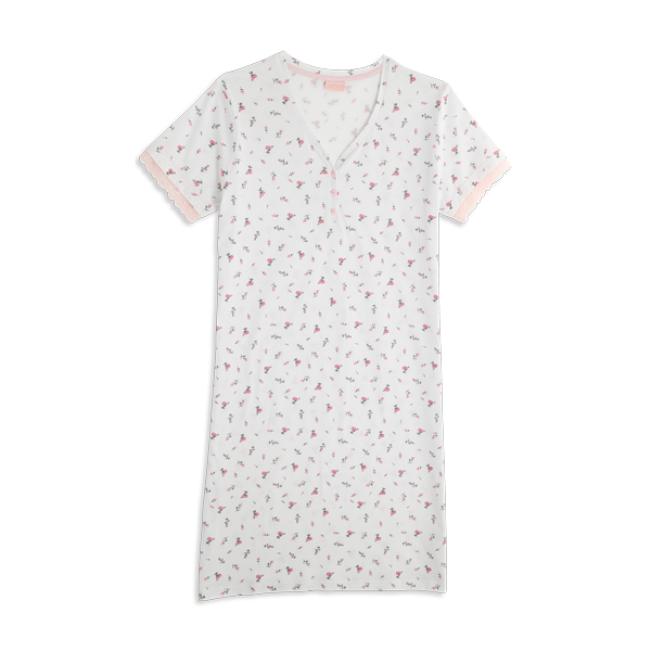Camicia Da Notte Serafino Manica Corta Donna Cotonella Rosa DDG22_00004_2