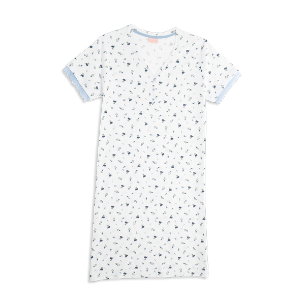 Camicia Da Notte Serafino Manica Corta Donna Cotonella