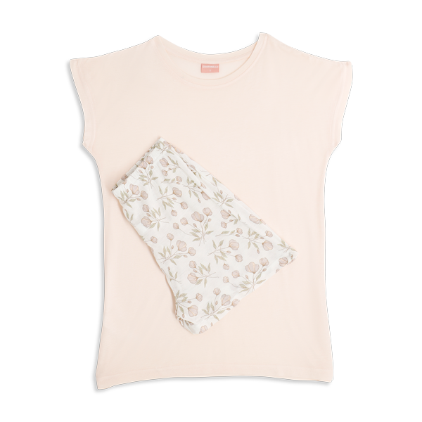 Pigiama Girocollo Manica Corta+shorts Donna Cotonella Albicocca DDG42_00020