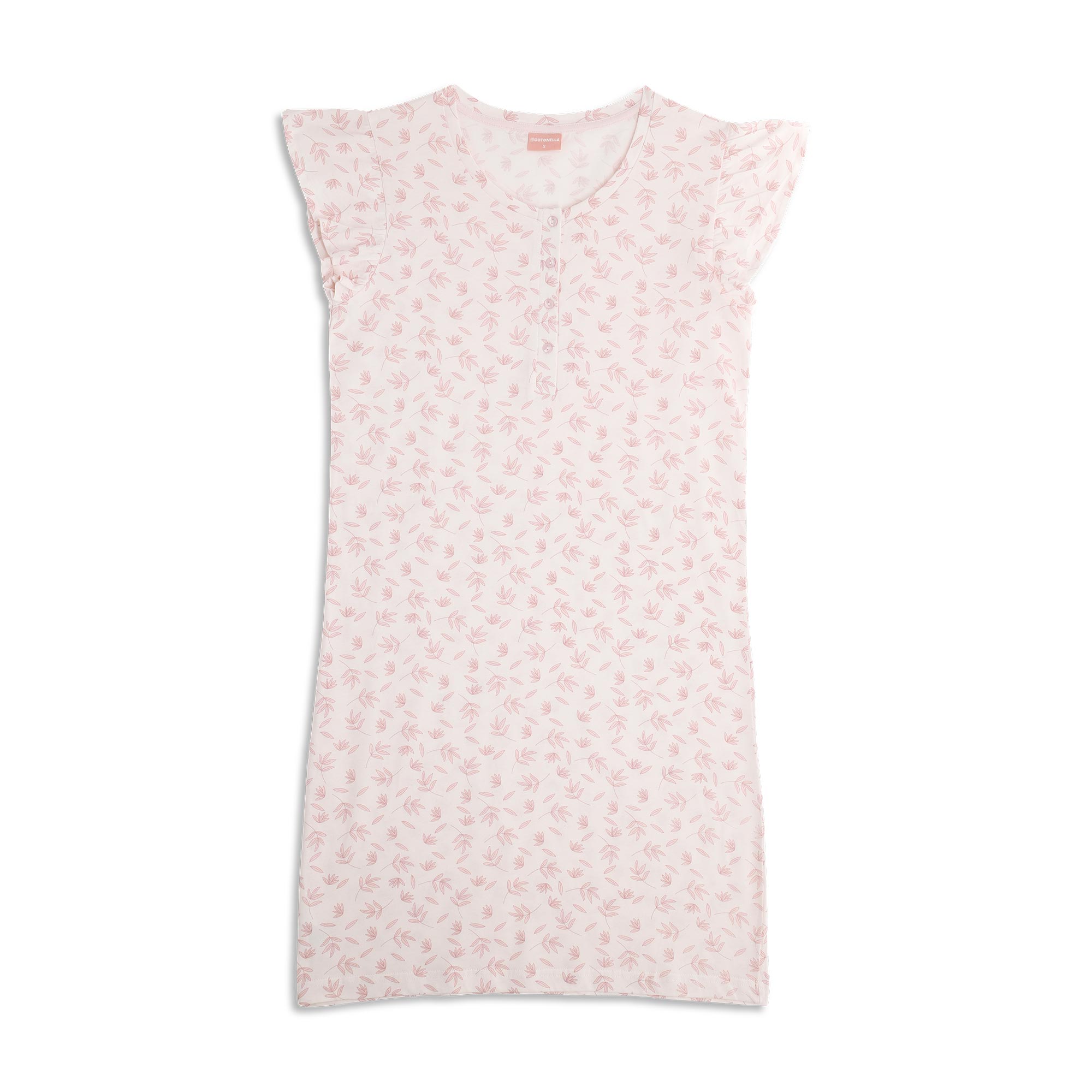 Camicia Da Notte Serafino Manica Corta Donna Cotonella Rosa DDG56_00004