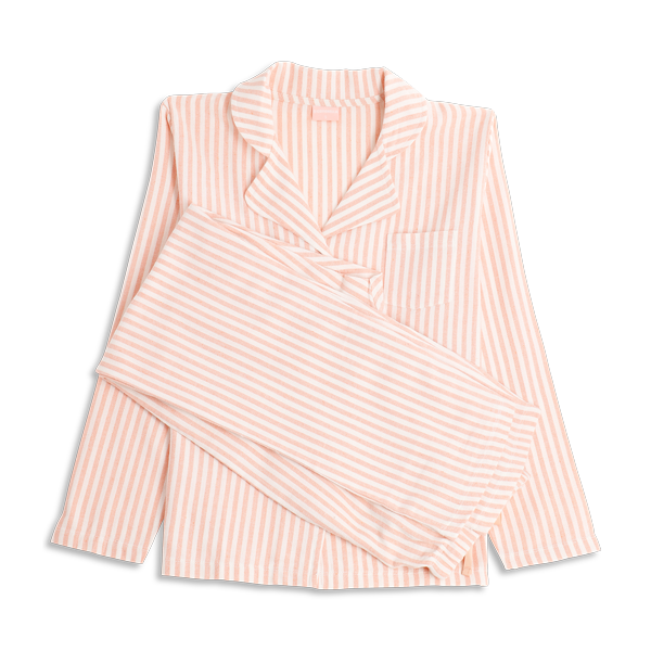 Pigiama Aperto Manica Lunga+pant.lungo Donna Cotonella Rosa Cipria DDG79_RC004_2