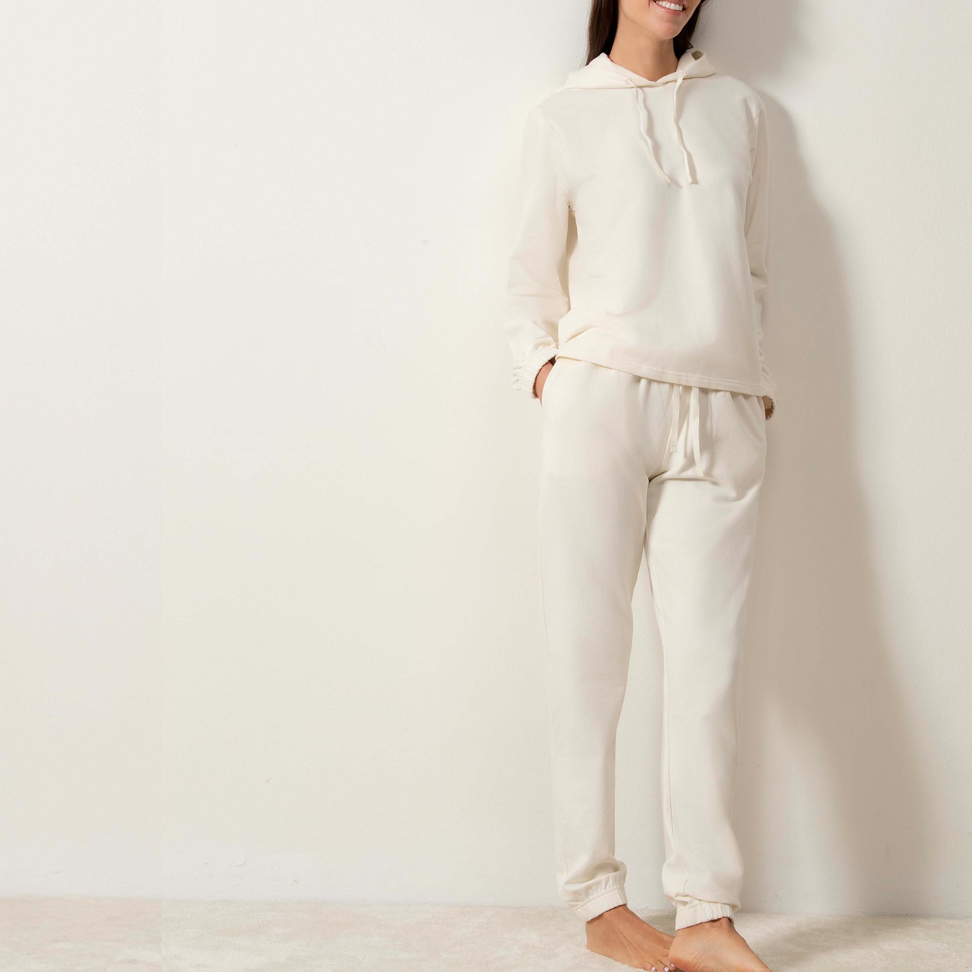 Tuta Homewear Donna Cotonella Panna DDG80_00039