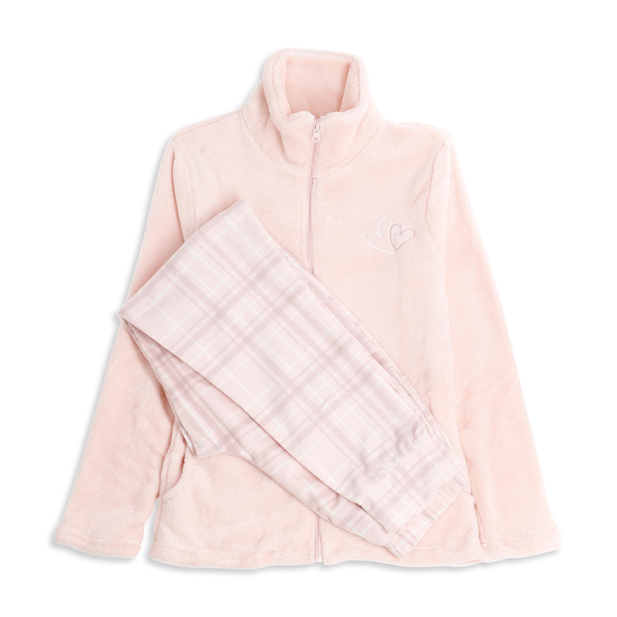 Tuta Con Zip Donna Cotonella Rosa Cipria DDG85_RC004_2