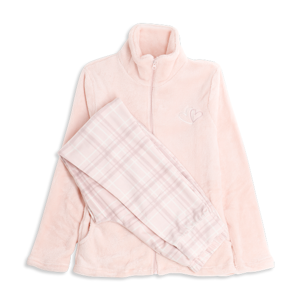 Tuta Con Zip Donna Cotonella Rosa Cipria DDG85_RC004_2