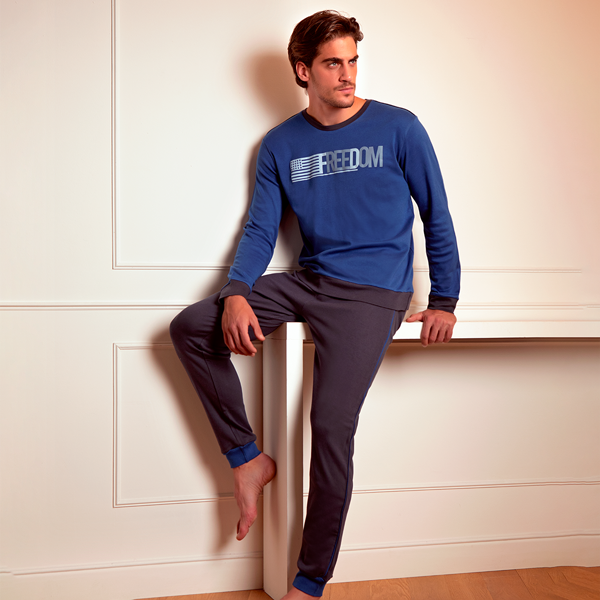 Pigiama Girocollo M/l + Pant. Lungo Uomo Cotonella DU501_4