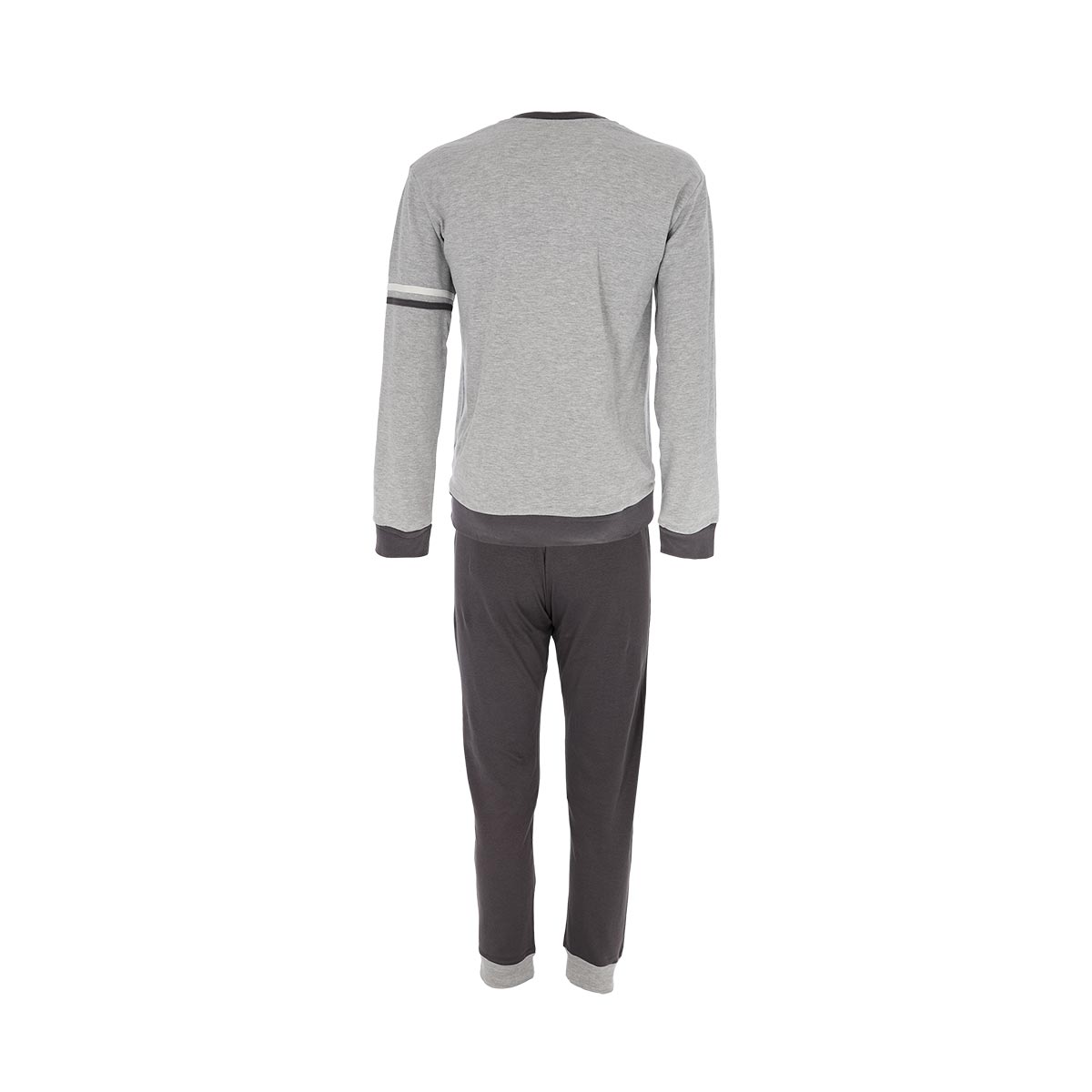 Pigiama Serafino M/l + Pant. Lungo Uomo Cotonella Grigio MÉlange DU502_A1122_4