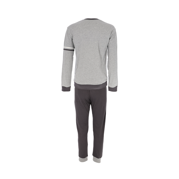 Pigiama Serafino M/l + Pant. Lungo Uomo Cotonella Grigio MÉlange DU502_A1122_4
