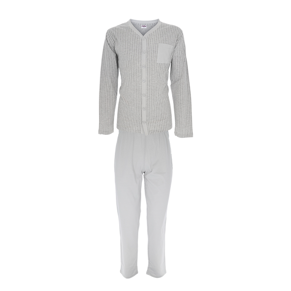 Pigiama Aperto M/l +pant.lungo Uomo Cotonella Grigio DU509_00013