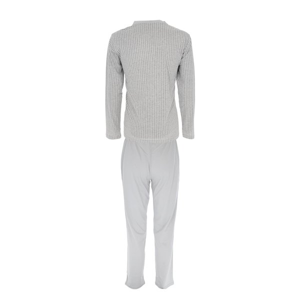 Pigiama Aperto M/l +pant.lungo Uomo Cotonella Grigio DU509_00013_3