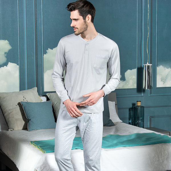 Pigiama Serafino M/l +pant.lungo Uomo Cotonella DU510