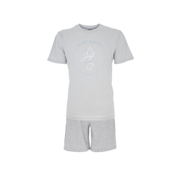 Pigiama Girocollo M/m + Shorts Uomo Cotonella Grigio DU511_00013