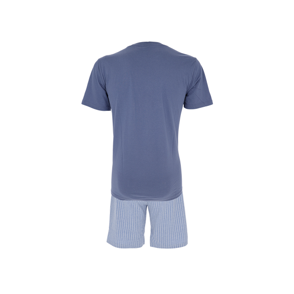 Pigiama Girocollo M/m + Shorts Uomo Cotonella Avio DU511_0A120_4