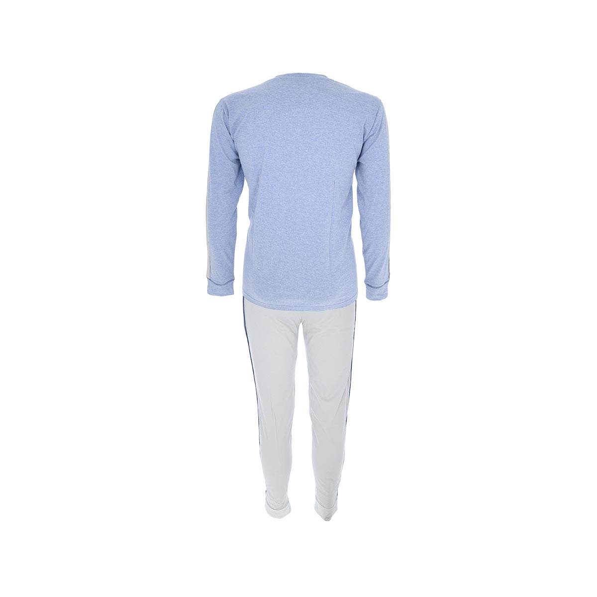 Pigiama Serafino M/l +pant.lungo Uomo Cotonella Blu Denim DU522_BLD14_2