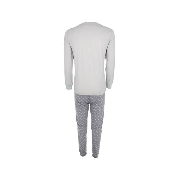 Pigiama Serafino Manica Lunga+pant.lungo Uomo Cotonella Grigio DU650_00013_3